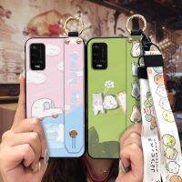 Wrist Strap Back Cover Phone Case For Wiko Power U20 Original Phone Holder sunflower Waterproof cartoon Anti-dust cute