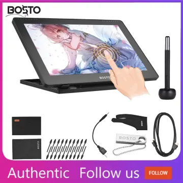 Bosto Two-Finger Free Size Drawing Glove Artist Tablet Drawing Glove for Right & Left Hand Compatible with BOSTO/UGEE/Huion/Wacom Graphics Drawing