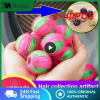 2 40PCS Washing Machine Filter Floating Lint Hair Removal Catcher Reusable Dirty Collection Cleaning Ball Removal Suction Ball