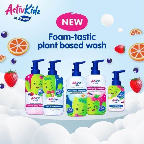 Activkidz by Drypers Hair and Body Wash AntiBac Moistfoam - Super ...