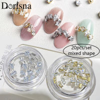 Dorisna 20ชิ้น/เซ็ตคริสตัลอุปกรณ์ตกแต่งเล็บเพชรเครื่องประดับหรูหราเพทายพลอยเทียมสำหรับเล็บ (รูปร่างผสม)