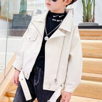 New Boy jackets PU Leather Fashion Kids Coats Children Outerwear Spring Autumn 2021CT035