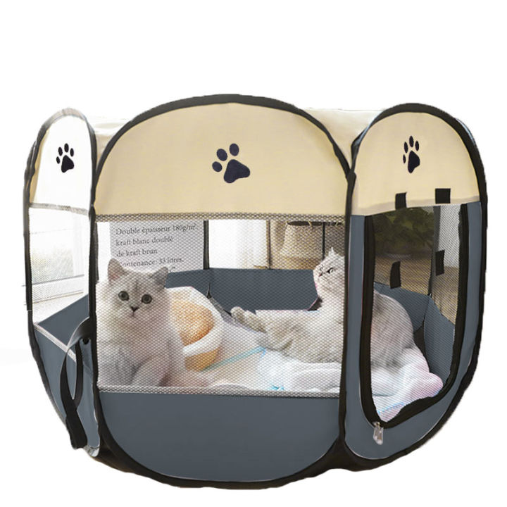 portable-cage-folding-tent-dog-house-outdoor-dog-cage-playpen-cats-kennel-dogs-house-octagon-cage-for-indoor-playpen