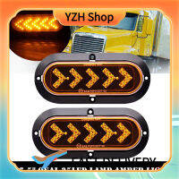 YZH Shop ไฟเครื่องหมายเบรคทรงวงรีไฟท้าย25LED 1คู่พร้อมไฟสัญญาณเตือนลูกศรสำหรับรถพ่วงมอเตอร์ไฟฟ้า