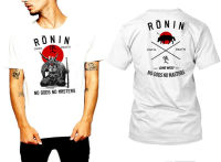 Ronin เสื้อยืดอะนิเมะญี่ปุ่น Samurai Bushido Sho Assassin Tee Double Side Uni Tees