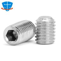 10pcs 1/4 3/8 5/16 1/2 2 4 5 6 8 10 304 Stainless Steel Anglo American Hex Socket Set Screw Headless Allen Stop Screw Bolt