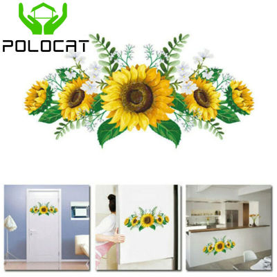 Polocat 1pcs Removable Sunflower Wall Sticker Waterproof Kitchen Decals Kids Room Wall Stickers Home Decor 1