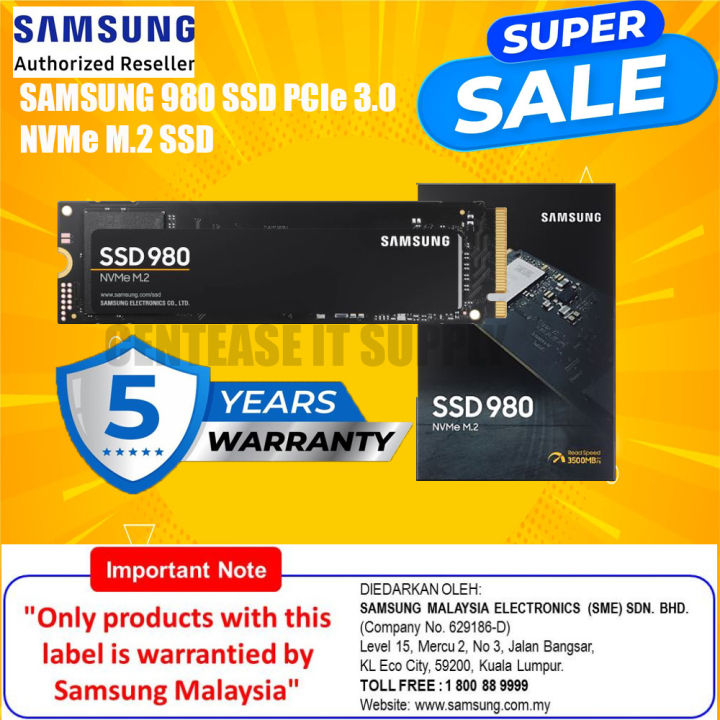 Samsung 980 SSD 1 To PCIe 3.0 NVMe M.2 –