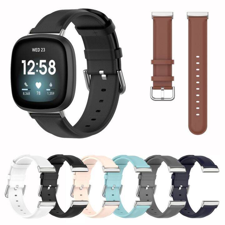 สำหรับ-fitbit-versa-4-sense-2สายรัดนาฬิกาหนังแท้-สีขาว