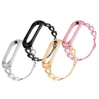 Bracelet for Xiaomi Mi Band 3 Strap Metal Wrist Heart-shaped Chain Strap Bracelet for Mi Band 3 Wristbands Accessories Smartwatches