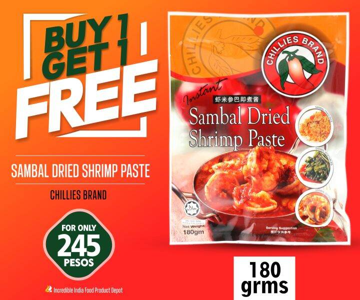 Chillies Sambal Dried Shrimp Paste 180g (Buy 1 Get 1 Free) Lazada PH