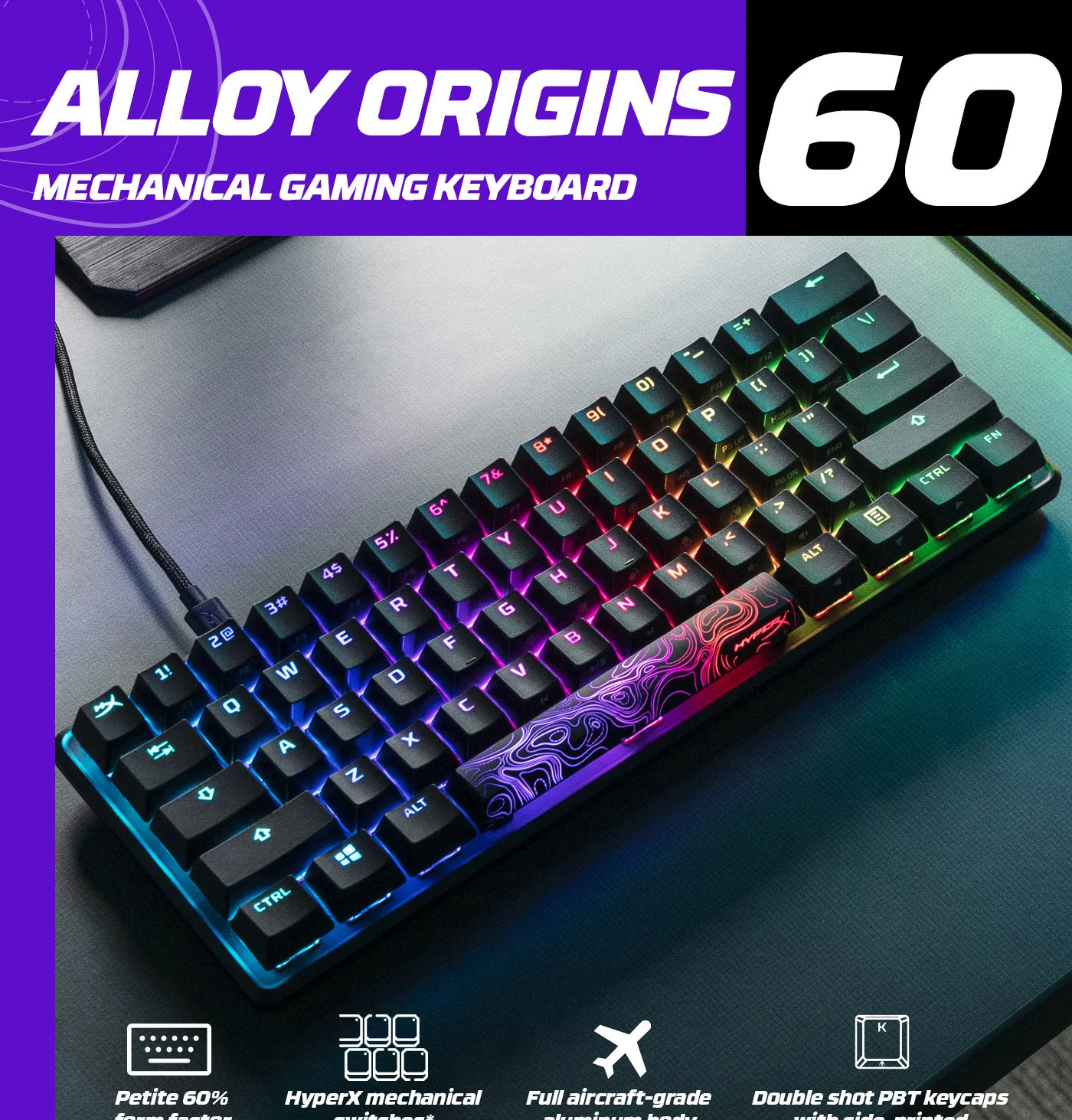 数量限定 HyperX Alloy Origins 60 ゲーミングキーボード
