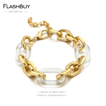 Flashbuy Chunky Punk Lock Pendants Necklaces for Women Men Gold Color  Choker Chain Necklace Party Jewelry Friendship Gift