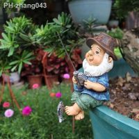 New Mini Gnome Garden Resin Statue Outdoor Gnome Ornament Funny Lawn Gnome Fisherman Statue