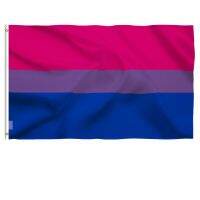 Candiway 3x5 Foot Bi Pride Flag Vivid Color and UV Fade Resistant Canvas Header and Double Stitched Bisexual Flags Polyester