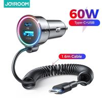 ✺❅ 60W 3-Fast Port Super Fast USB C Car Charger PD QC3.0 with 5ft 30W Super Fast Type C Coiled Cable Car Charger for Samsung iPhon