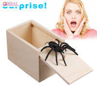 Geral 1 Pcs ไม้ Prank Spider Scare Box กรณีตลกเหมือนจริง Funny Surprise Gag Toy