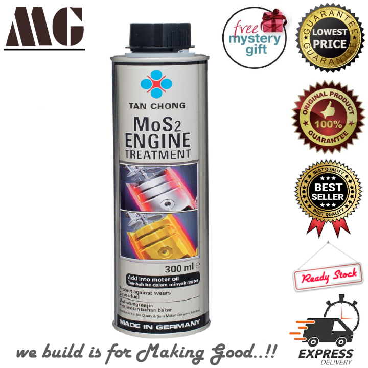 2 CAN TAN CHONG MOS2 ENGINE TREATMENT 300ML PRODUCED BY LIQUI MOLY