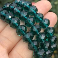 ♀ Upscale Dark Green Austrian Crystal Glass Faceted Rondelle Loose Spacer Beads For Jewelry Making Diy Earing Bracelet 4/6/8/10MM