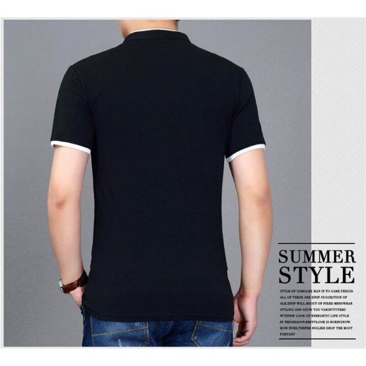 hot11-browon-summer-fashion-brand-clothing-men-t-shirt-short-sleeve-mandarin-collar-cal-tshirt-men-2023-new-arrival