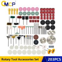 ❂ CMCP Rotary Tool Accessories Kit Sanding Band SandpaperMetal Cutting Saw BladeDrill Chuck for Dremel Rotary Tool