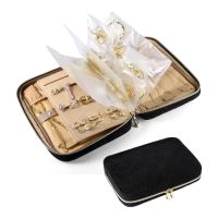 Jewelry Travel Organizer-Case Jewelry Storage Book Ring Binder Jewelry Bag Booklet Zipper Pouch Bag for Necklace Earring