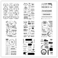 2022 New French Clear Stamp for Scrapbooking Transparent Silicone Rubber DIY Photo Album Decor 616