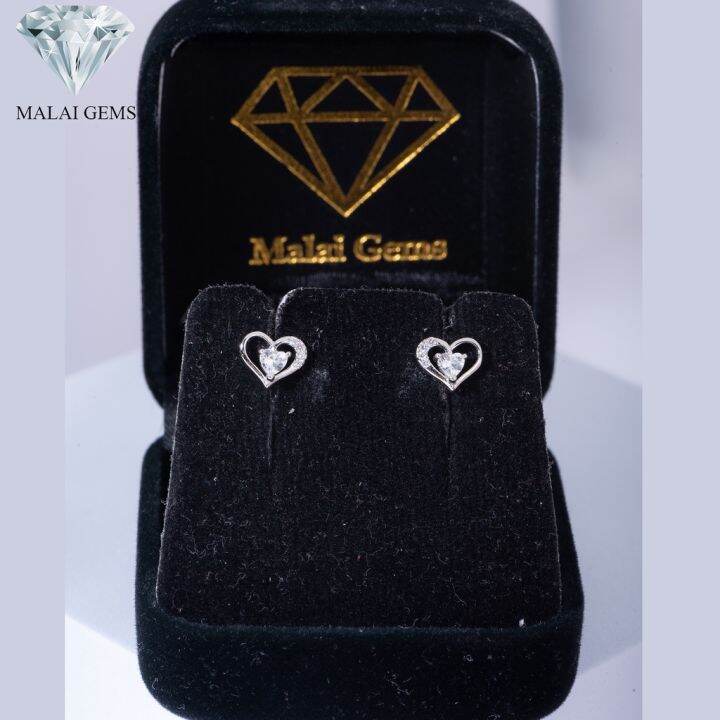 malai-gems-ต่างหูเพชร-เงินแท้-silver-925-เพชรสวิส-cz-เคลือบทองคำขาว-รุ่น-075-1ea103698-แถมกล่อง-ต่างหูcz-ต่างหูเงินแท้