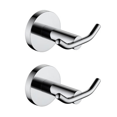 Robe Hooks Chrome Plating Stainless Steel Towel Hook Robe Hook Wall Hanger Bathroom Accessory Organizer Clothes Rack