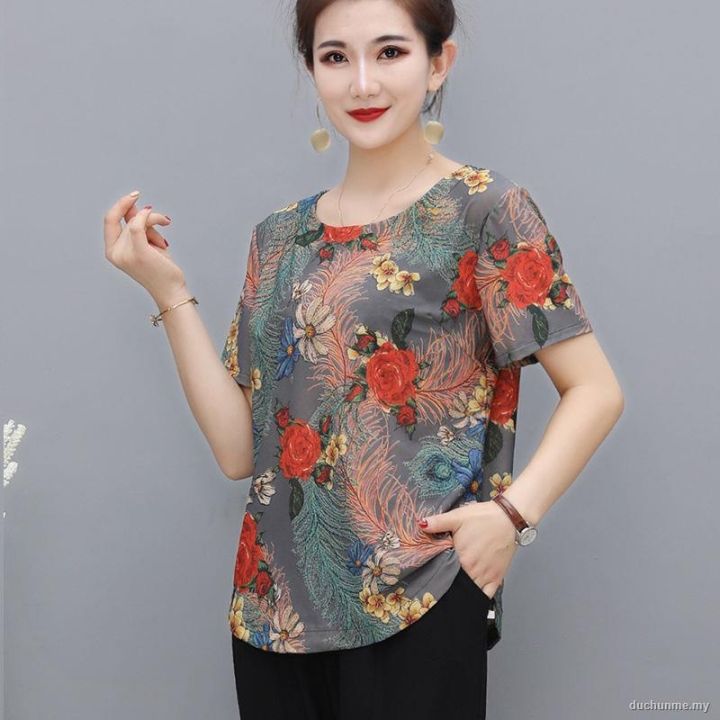 cod-dsfdgdffghh-middle-aged-and-elderly-mothers-wear-summer-blouse-women-new-short-sleeve-s-loose-large-size-100kg-t-shirt-women-middle