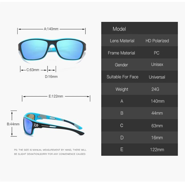 daiwa-แว่นตากันแดดโพลาไรซ์สำหรับผู้ชาย-แว่นตากันแดดขับรถแคมป์ปิ้งขี่จักนยานเดินเขาแว่นตากันแดดตกปลา-uv400แว่นตากันแดดคลาสสิก
