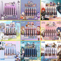 24Pcs Sanrio Melody Kuromi Genshin Impact การ์ตูนอะนิเมะเจลปากกา Surprise Roller Ball ปากกา0.5มม. เครื่องเขียนขายส่ง