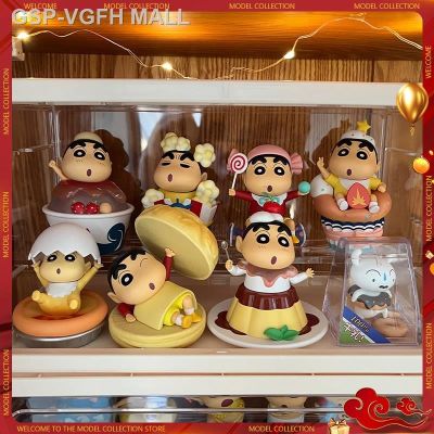 VGFH MALL ภาพอนิเมะเครยอนชินจังขนมหวานชุดรูปเวลาน่ารักของขวัญของสะสมตุ๊กตา Pvc เครื่องประดับ