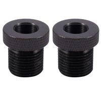 2Pcs Automotive Car Oil Filter Threaded Adapter 1/2-28 to 3/4-16 Black