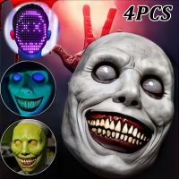 【LZ】♞❖❐  Halloween Creepy Smile Horror Mask Adult Half  Exorcist  Green White Demon Mask Cosplay Props The Evil Party Masks Accessorie