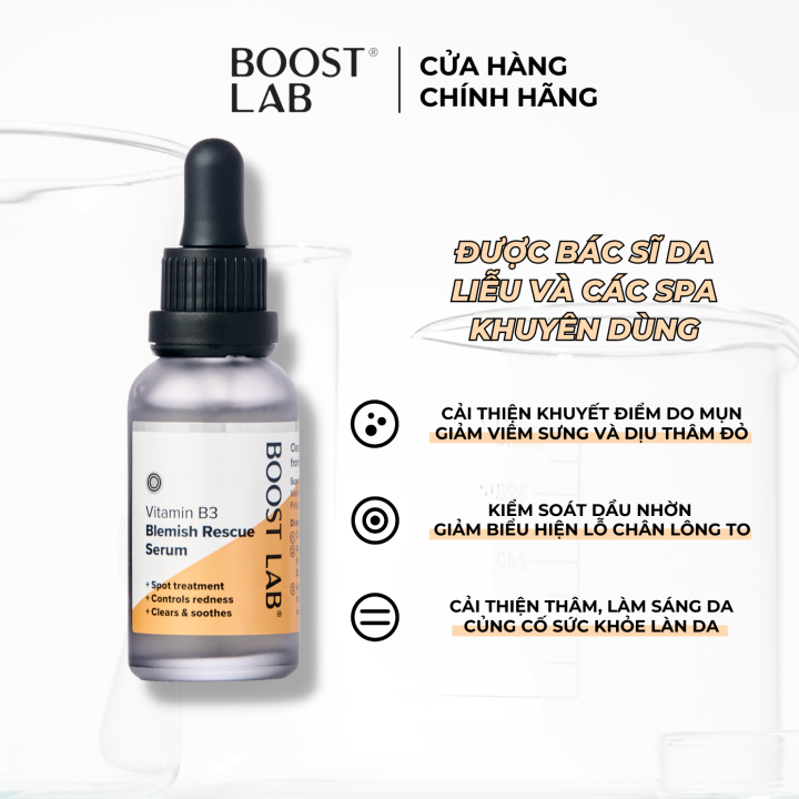 Tinh Chất Niacinamide Cải Thiện Khuyết Điểm và Bảo Vệ Da BOOST LAB