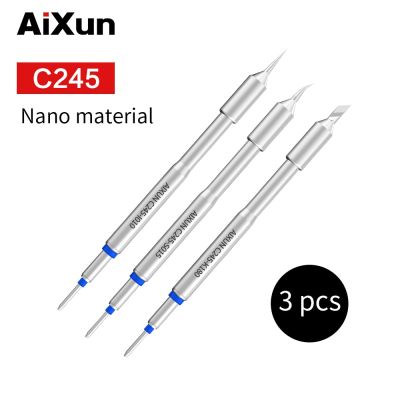 AiXun หัวเชื่อม C245เครื่องเชื่อมเหล็กตะกั่วนาโนระดับสูงเข้ากันได้ T3A การเปลี่ยนหัว Iron JBC