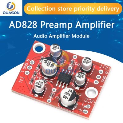 【YF】✳﹍  5V-15V AD828 Stereo Preamp Amplifier Board Preamplifier Module