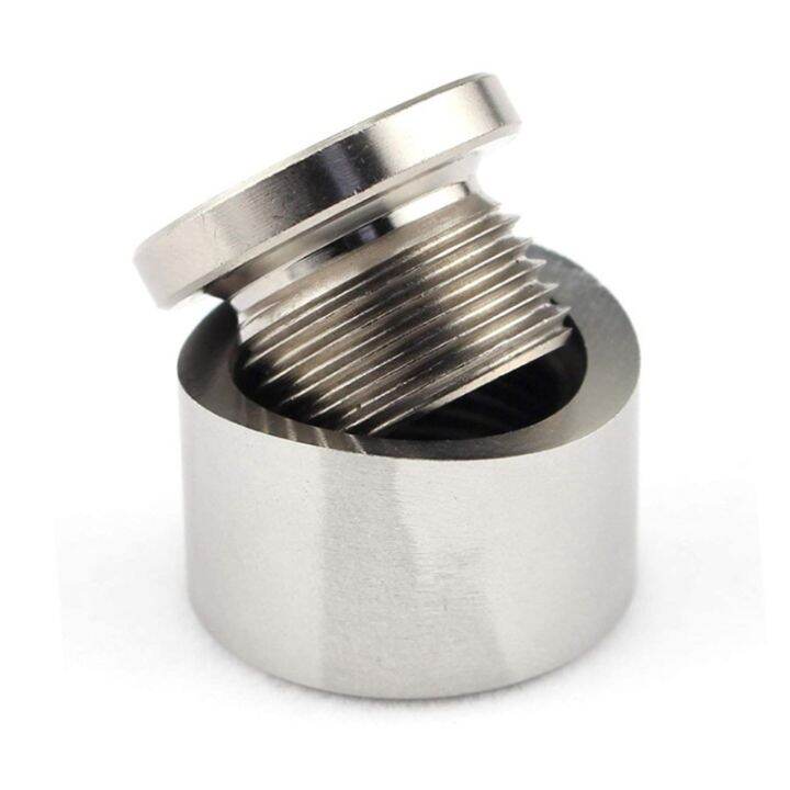 O2 Sensor Bung Plugs Stepped Notched Stainless Steel M18x1.5 Oxygen