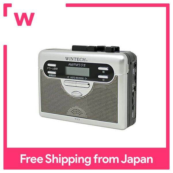 WINTECH portable cassette player alarm clock mounted / AM, FM radio