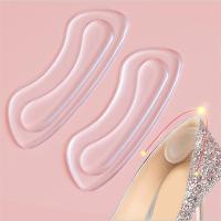 1Pair Silicone Gel Women Heel Inserts protector Foot feet Care Shoe Insert Pad Insole Cushion Massage Rear Foot Sticker