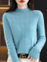 ✴ Wool Cashmere Knitted Sweater Turtleneck Sleeve Hollow Out Pullovers Clothing