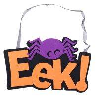 Halloween EEK Spider Hanging Sign Home Props Indoor And Outdoor