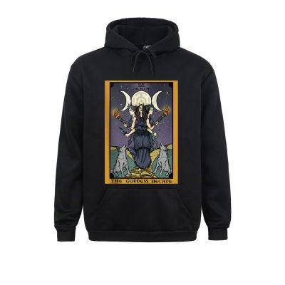 Hecate Triple Moon Goddess Pagan Witch Hekate Tarot Card Women Mens Sweatshirts Printed On Hoodies nd Hoods Long Sleeve