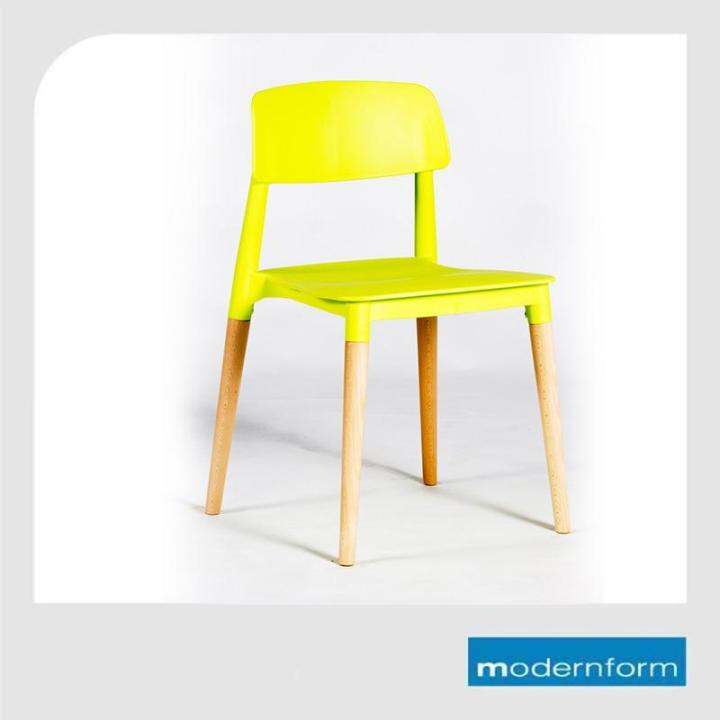 modernform-เก้าอี้เอนกประสงค์-เก้าอี้สัมมนา-รุ่น-pw018-สีเขียวเหลือง-สไตล์เฉพาะตัว-ง่ายต่อการเคลื่อนย้าย-สะดวกในการจัดเก็บ-ใช้งานได้อเนกประสงค์-เก้าอี้พลาสติก-ขาไม้จริง