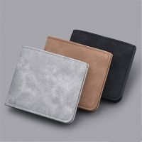 New Mens Wallets Short Card Holder Wallets Male Money Bag Pu Leather Id Photo Bank Card Holder Coin Purses Credit Card Case Bag