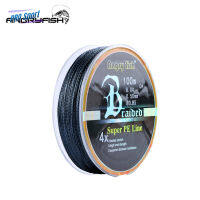 PRO ANGRYFISH Diominate PE Line 4 Strands ถัก100ม./109yds สายการประมงที่แข็งแกร่งสุด10LB-80LB สีดำ