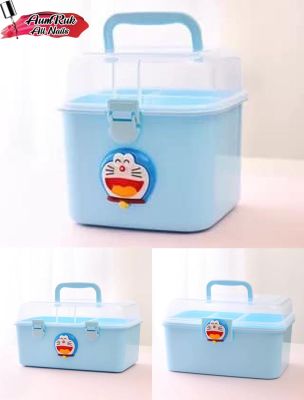 กล่องใส่อุปกรณ์ทำเล็บ กล่องใส่ของอเนกประสงค์  ลาย Doraemon (สินค้าแตก หักทางร้านไม่ได้รับเปลี่ยนคืน นะค่ะ)