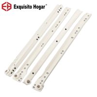 ☾▽✎ Drawer Track Slides Two Cabinet Rails Thickening Computer Table Chute Clothing Cabinets Keyboard Roller Pulley Furniture