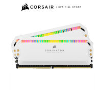 CORSAIR RAM DOMINATOR® PLATINUM RGB 32GB (4 x 8GB) DDR4 DRAM 3200MHz C16 Memory Kit — White